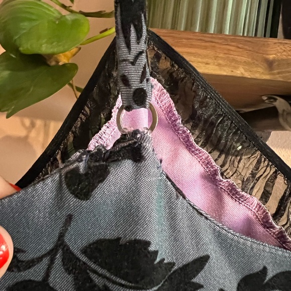 Whimsigoth Iridescent Floral Slip Vintage Dress - Picture 10 of 16